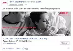 Demo quảng cáo đăng ký tham gia sự kiện