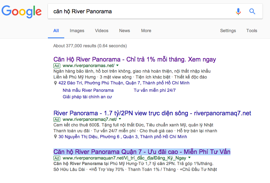 chạy quảng cáo từ khóa Google Adwords