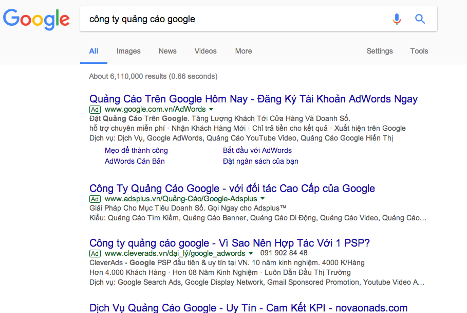 công ty quảng cáo Google Đồng Nai