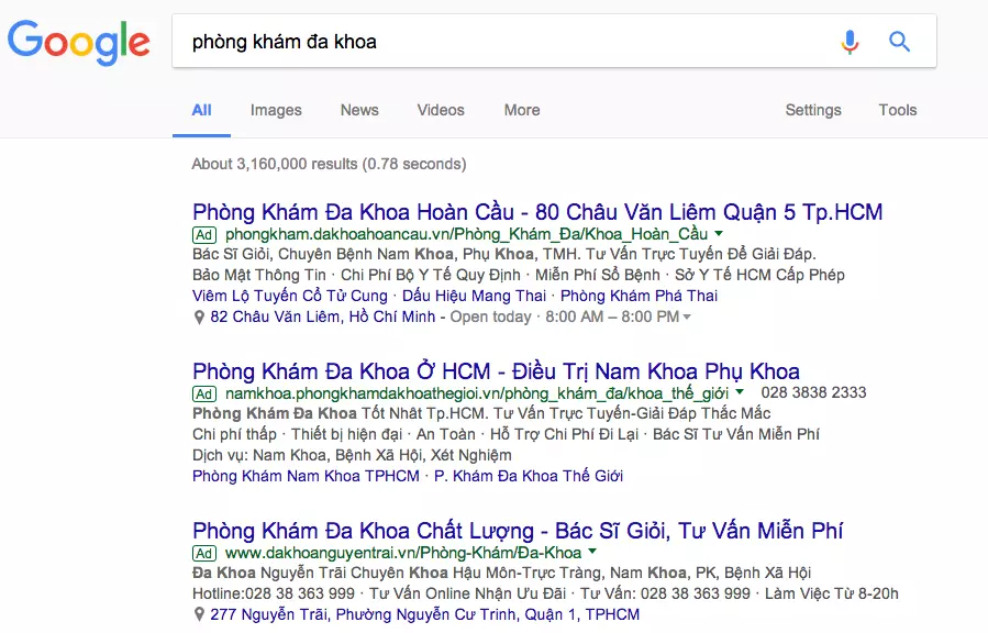 chi phí quảng cáo google adwords