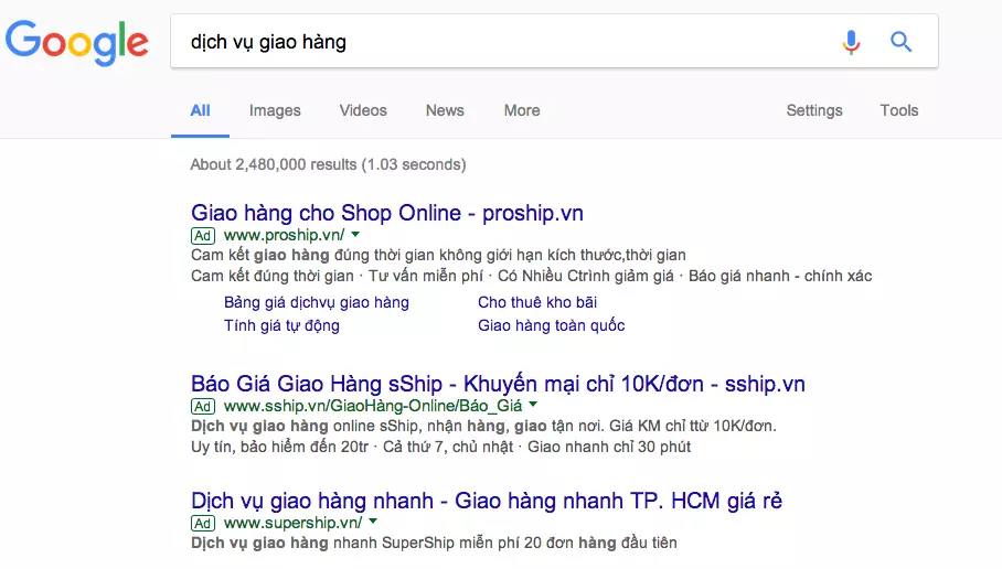 quảng cáo google hiệu quả