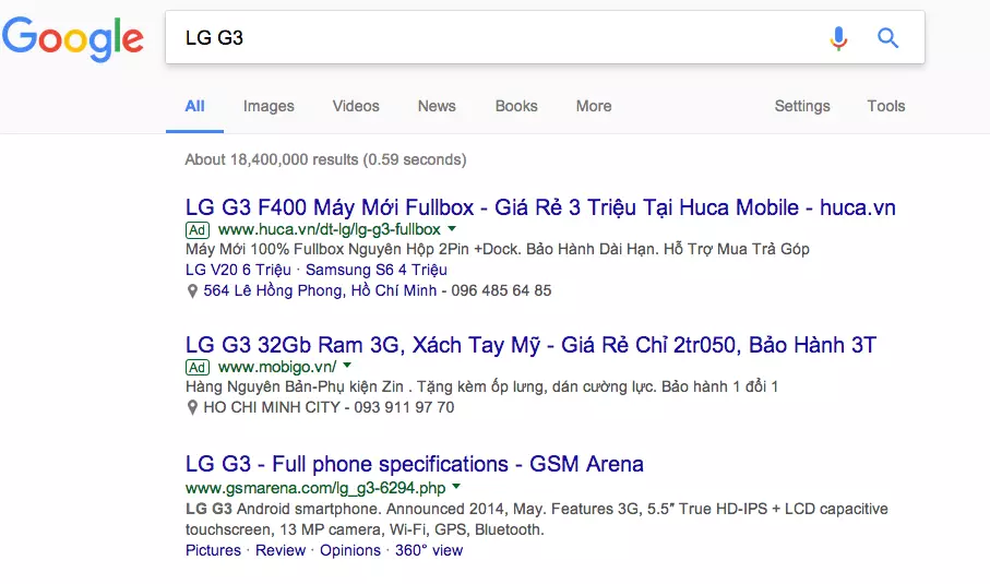 quảng cáo google hiệu quả