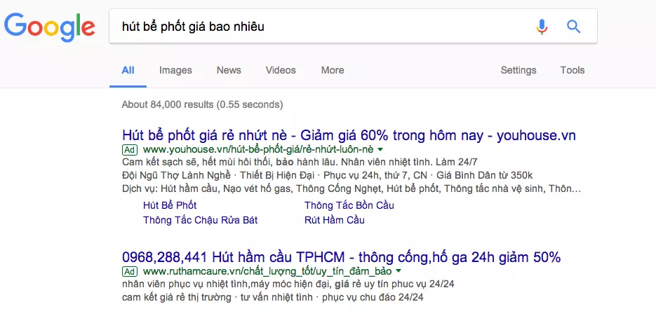quảng cáo Google Awords