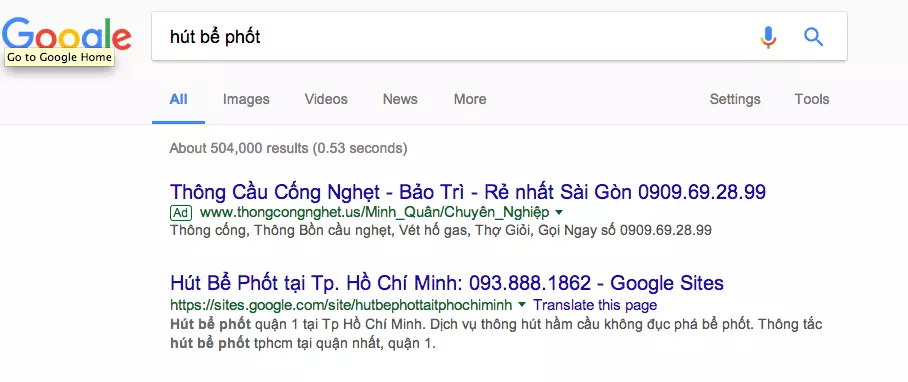 quảng cáo Google Adwords