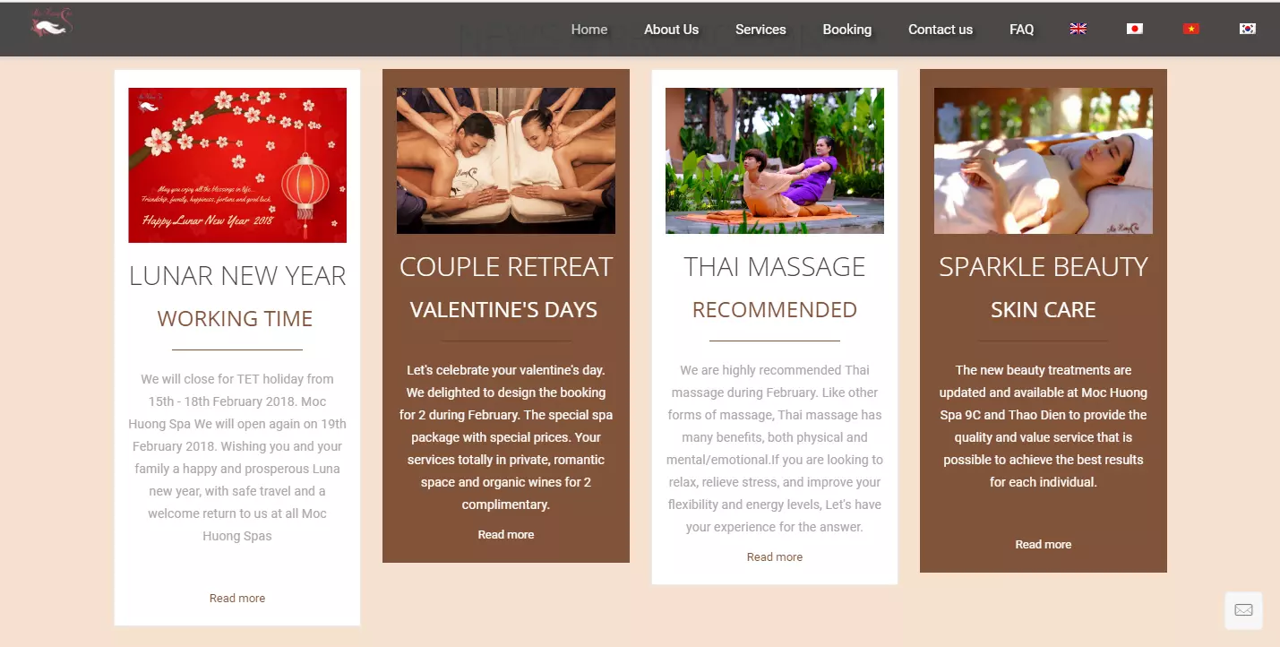 Thiết kế Web Spa chuyên nghiệp TPHCM
