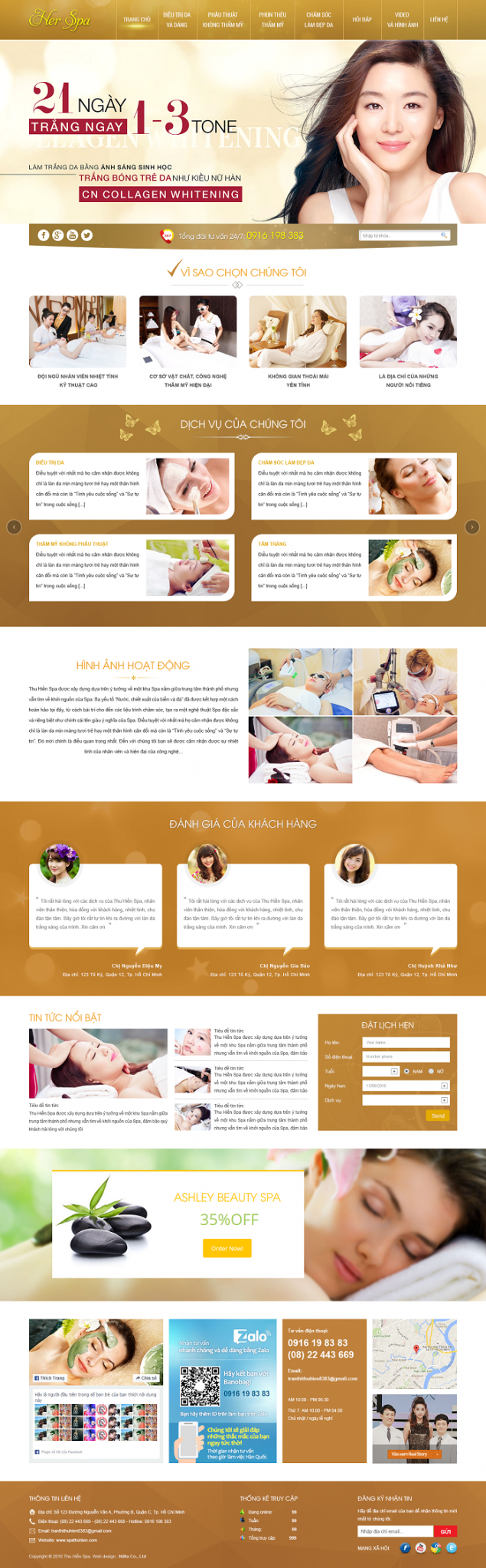 Thiết kế Web Spa giá rẻ TPHCM