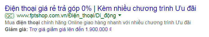 Tín năng mở rộng của Google Adwords