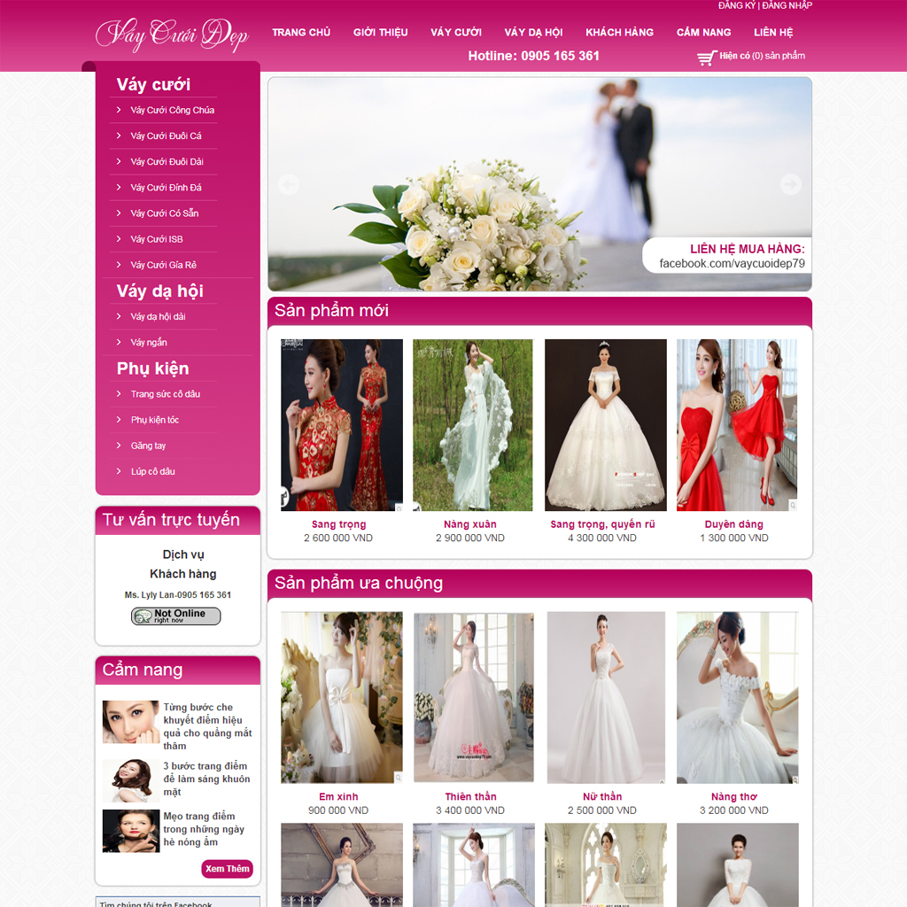 Thiết kế website áo cưới chuyên nghiệp, đẳng cấp tại Huế