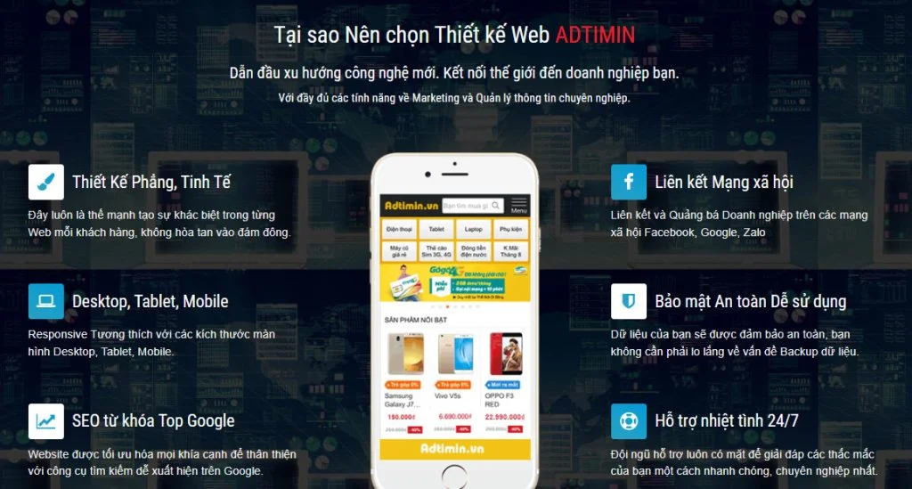 Bạn muốn thiết kế Web chuyên nghiệp uy tín nhất vui lòng liên hệ ADTIMIN