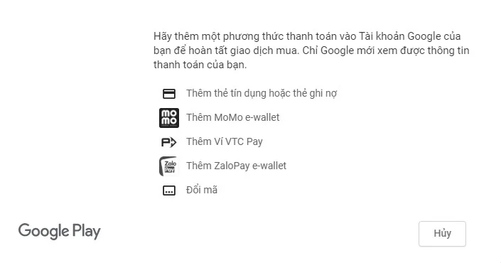 các hình thức tự thanh toán