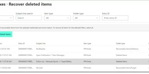 Khôi phục email Microsoft