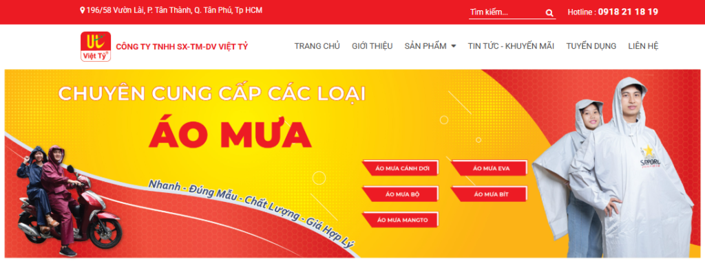 CÔNG TY SẢN XUẤT ÁO MƯA VIỆT TỶ